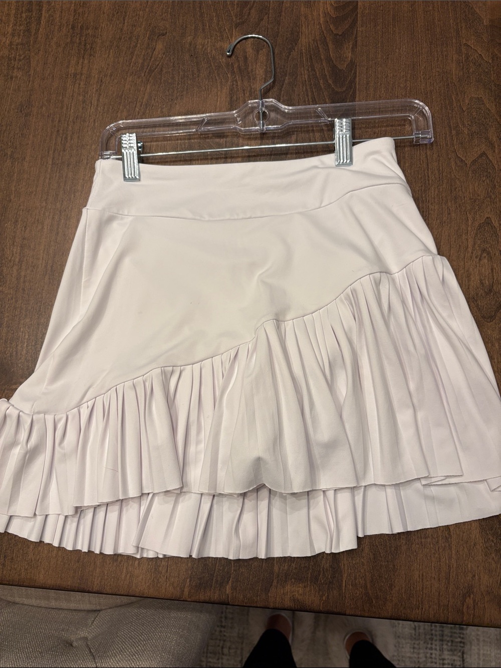 Kyodan White Ruffle Pleated Golf Skirt with built in shorts